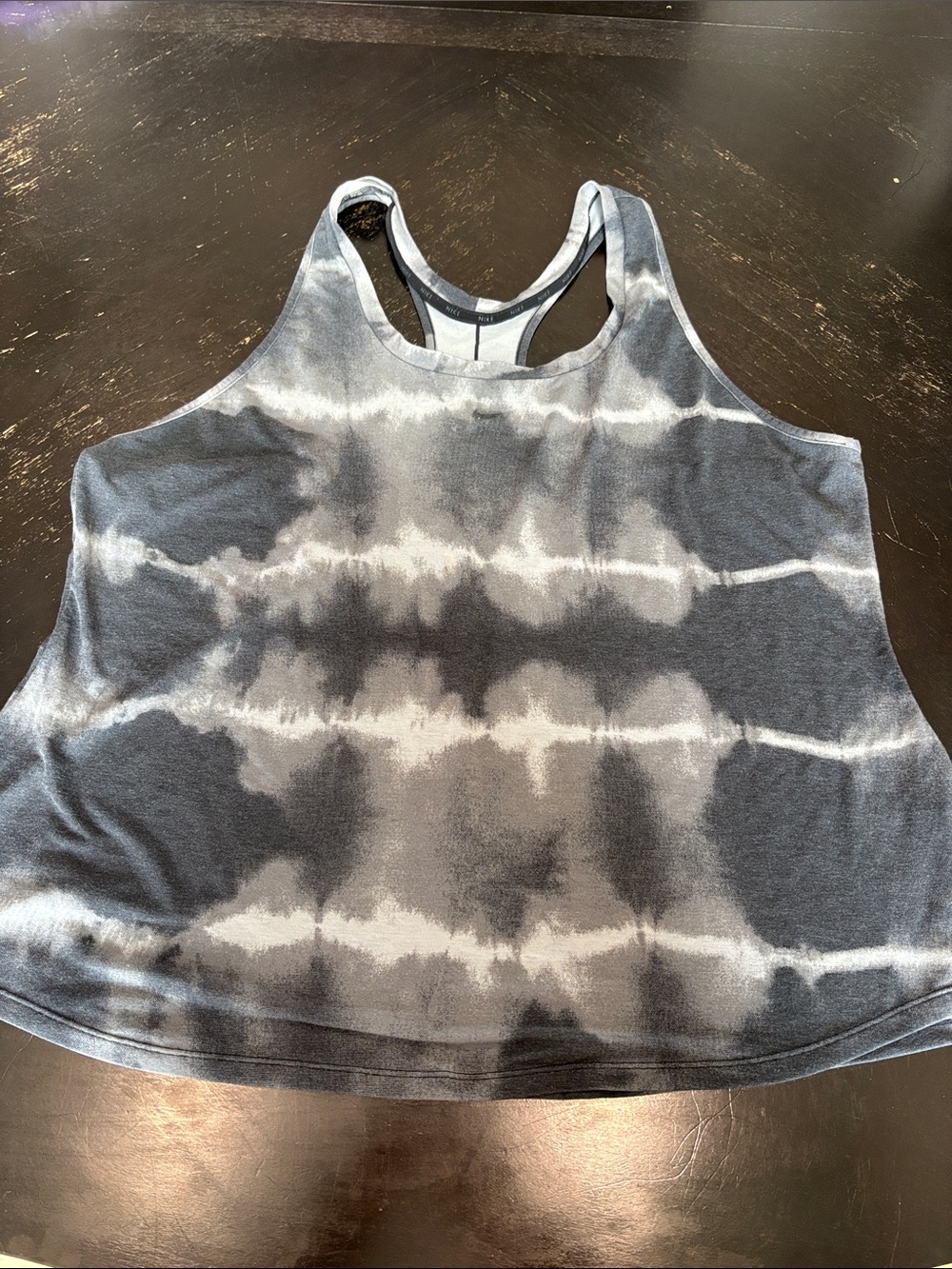 Nike Black & White Tie-Dye Racerback Tank